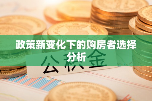 元宝山政策新变化下的购房者选择分析