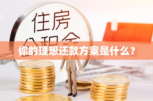 元宝山你的理想还款方案是什么？